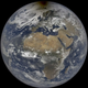 La imagen que capturó el instrumento EPIC abordo del satélite Deep Space Climate Observatory.